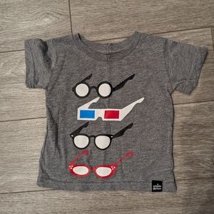 Whistle and flute glasses t shirt 12-18 months